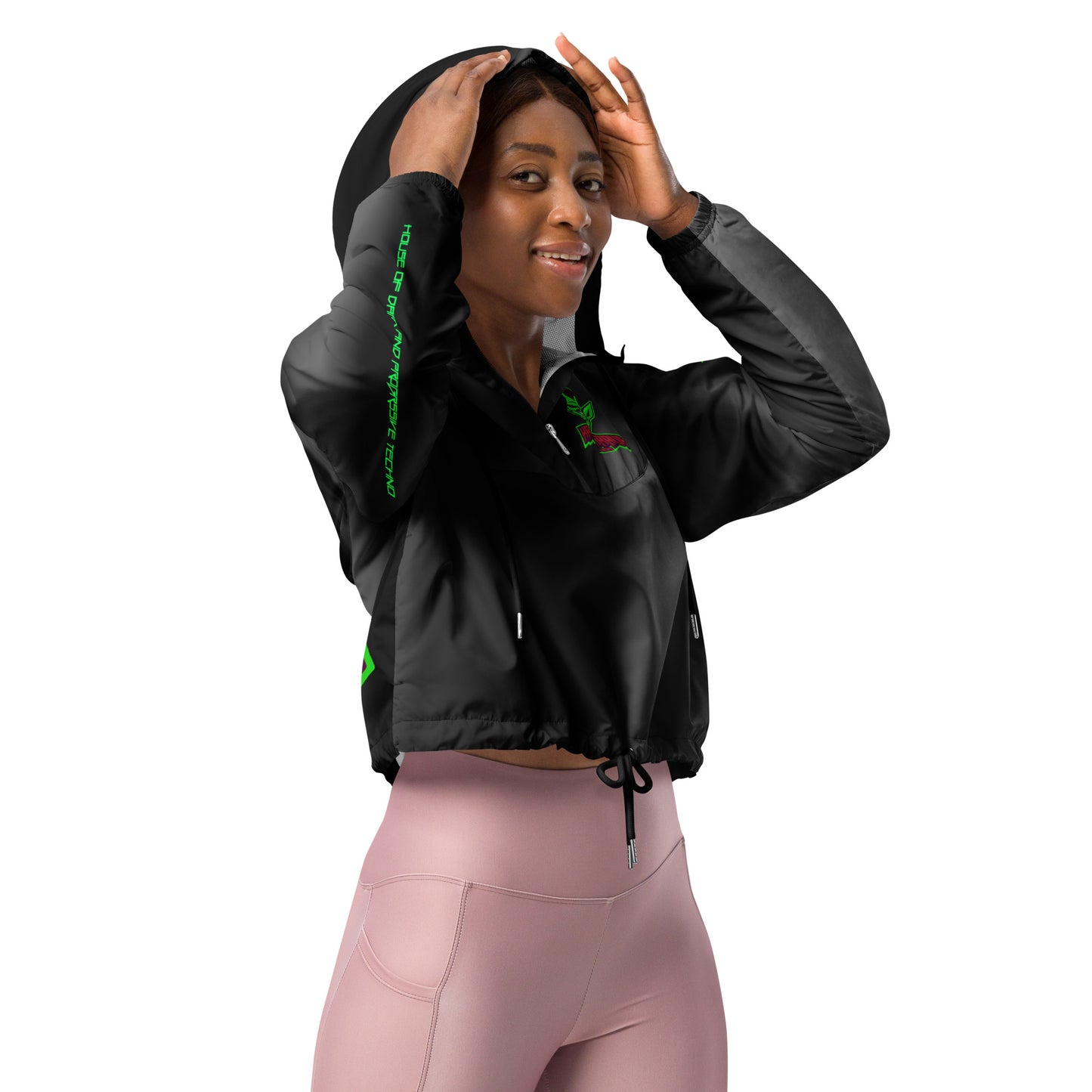 Bauchfreier Damen-Windbreaker für Damen